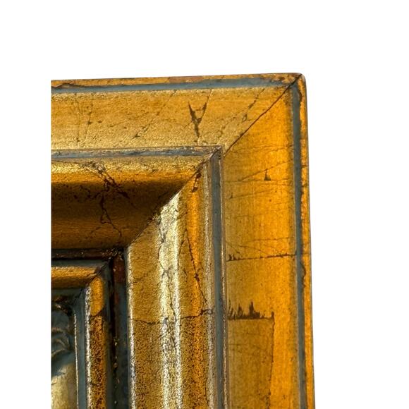 Contemporary Gold Wood Framed Oil on Canvas Portrait “Blinks Hound” Signed - Picture 7 of 13